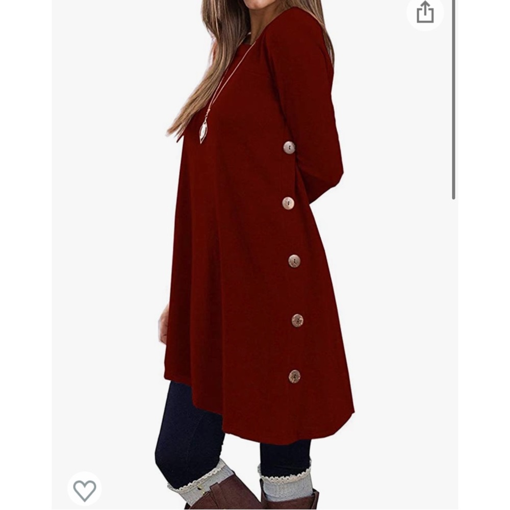 NWT- Long Sleeve Button Dress
